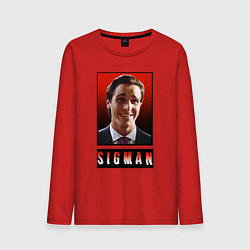 Лонгслив хлопковый мужской Sigman, цвет: красный
