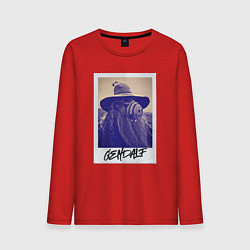 Лонгслив хлопковый мужской Гэндальф, цвет: красный