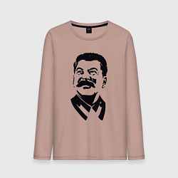 Лонгслив хлопковый мужской Образ Сталина, цвет: пыльно-розовый