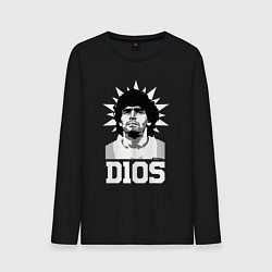Лонгслив хлопковый мужской Dios Diego Maradona, цвет: черный