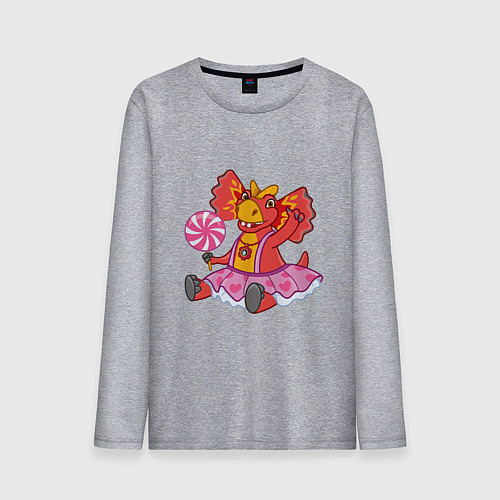 Мужской лонгслив Сирена - дракоша / Меланж – фото 1