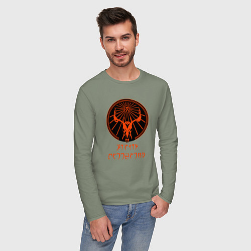 Мужской лонгслив Хирсин / Авокадо – фото 3