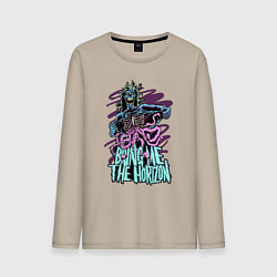 Лонгслив хлопковый мужской Bring Me the Horizon - Zombie, цвет: миндальный