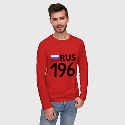 Лонгслив хлопковый мужской RUS 196 цвета красный — фото 2