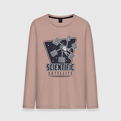 Мужской лонгслив Научный спутник / Пыльно-розовый – фото 1