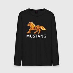 Лонгслив хлопковый мужской Mustang firely art, цвет: черный