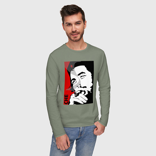 Мужской лонгслив Эрнесто Че - Гевара / Авокадо – фото 3