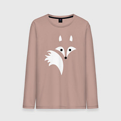 Лонгслив хлопковый мужской Я лисица, цвет: пыльно-розовый