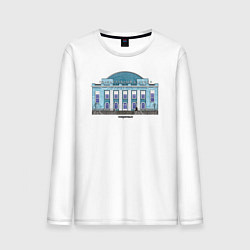 Лонгслив хлопковый мужской Норильский бассейн, цвет: белый