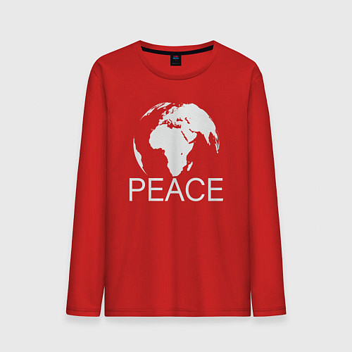 Мужской лонгслив World peace / Красный – фото 1