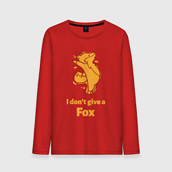 Лонгслив хлопковый мужской I dont give a fox, цвет: красный