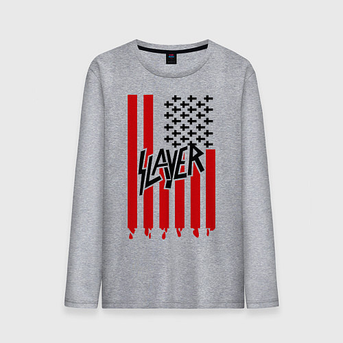 Мужской лонгслив Slayer Flag / Меланж – фото 1