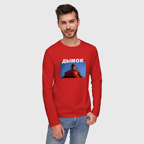 Мужской лонгслив Дымок / Красный – фото 3