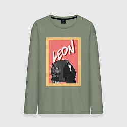 Лонгслив хлопковый мужской Арт по фильму Леон, цвет: авокадо