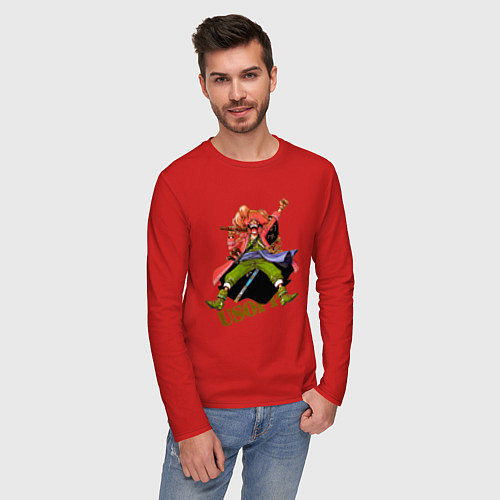 Мужской лонгслив Уссоп из аниме One Piece / Красный – фото 3
