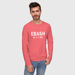 Лонгслив хлопковый мужской Ebash 247365, цвет: коралловый — фото 2