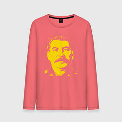 Лонгслив хлопковый мужской Yellow Stalin, цвет: коралловый