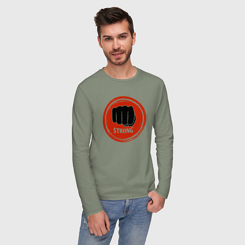 Мужской лонгслив MMA strong / Авокадо – фото 3