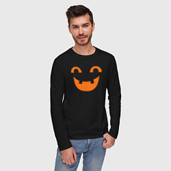 Лонгслив хлопковый мужской Orange smile, цвет: черный — фото 2