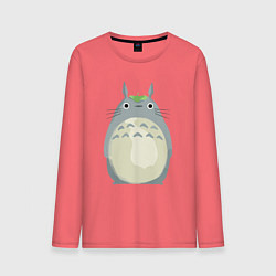 Лонгслив хлопковый мужской Neighbor Totoro, цвет: коралловый