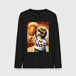 Мужской лонгслив I love beer - ai art