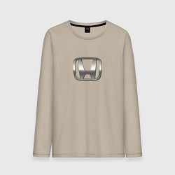 Мужской лонгслив Honda logo auto grey