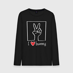 Мужской лонгслив I love bunny