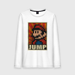 Лонгслив хлопковый мужской Jump Mario, цвет: белый