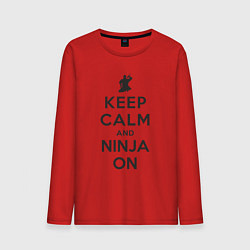 Мужской лонгслив Keep calm and ninja on