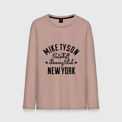 Лонгслив хлопковый мужской Mike Tyson: New York, цвет: пыльно-розовый