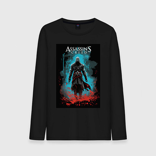 Мужской лонгслив Assassins creed тайное проклятье / Черный – фото 1
