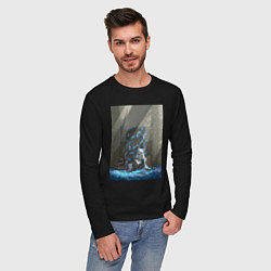 Лонгслив хлопковый мужской Провожающая в последний путь Фрирен, цвет: черный — фото 2