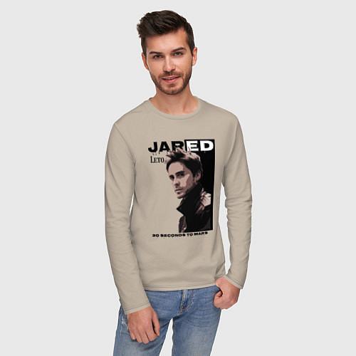 Мужской лонгслив Jared Joseph Leto 30 Seconds To Mars / Миндальный – фото 3