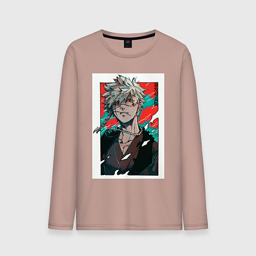 Мужской лонгслив Адский рай Тёбэй Адза / Пыльно-розовый – фото 1