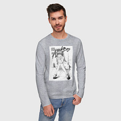 Лонгслив хлопковый мужской Евангелион Аска Сорью, цвет: меланж — фото 2