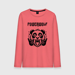 Лонгслив хлопковый мужской Powerwolf - rock panda, цвет: коралловый