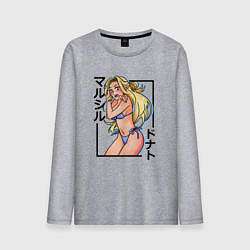 Лонгслив хлопковый мужской Марсиль в бикини - Подземелье вкусностей, цвет: меланж