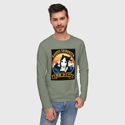Мужской лонгслив Госпожа Кагуя с ушками / Авокадо – фото 3
