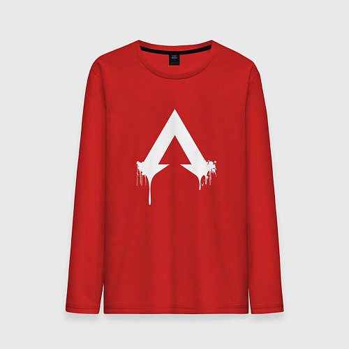Мужской лонгслив Логотип Apex с подтеками / Красный – фото 1
