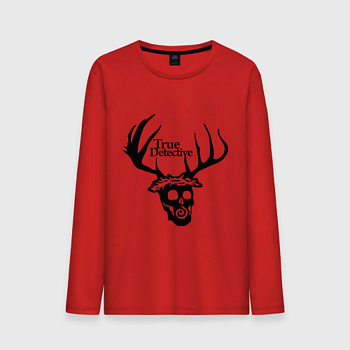 Мужской лонгслив True Detective: Deer Skull / Красный – фото 1