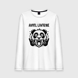 Лонгслив хлопковый мужской Avril Lavigne - rock panda, цвет: белый