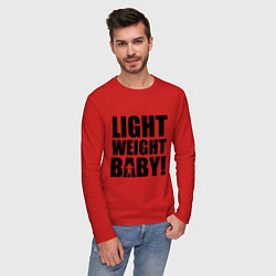 Лонгслив хлопковый мужской Light weight baby, цвет: красный — фото 2