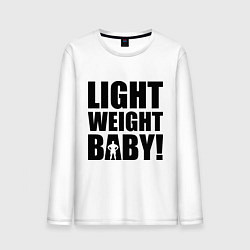 Лонгслив хлопковый мужской Light weight baby, цвет: белый