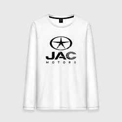 Лонгслив хлопковый мужской Jac - logo, цвет: белый