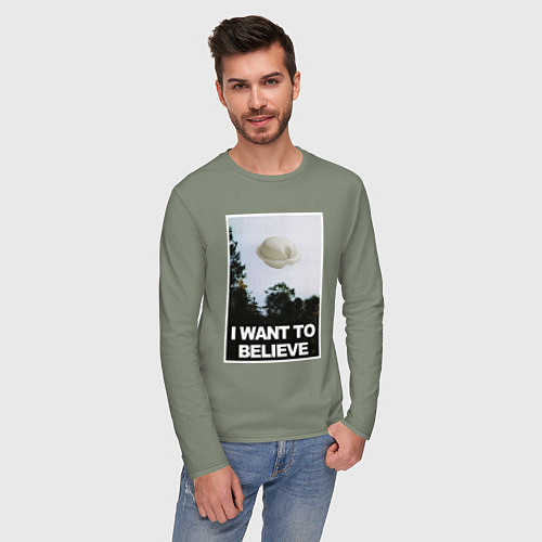 Мужской лонгслив X files - dumpling / Авокадо – фото 3