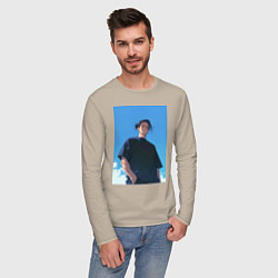 Лонгслив хлопковый мужской Сугуру Гэто, цвет: миндальный — фото 2