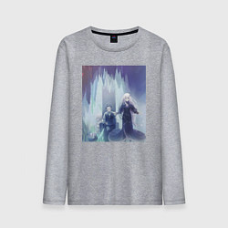 Лонгслив хлопковый мужской Жизнь с нуля в альтернативном мире, цвет: меланж