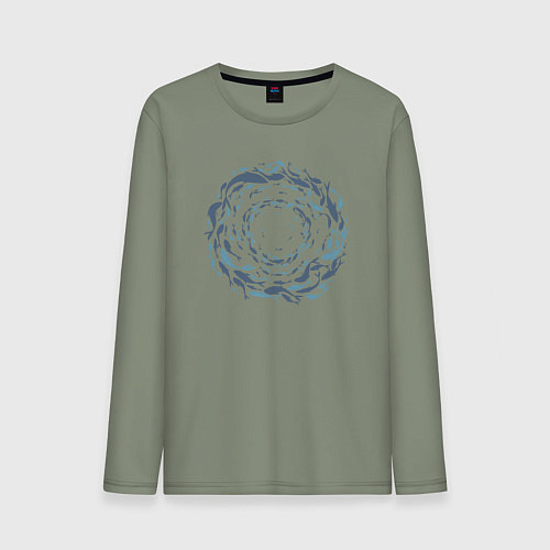Мужской лонгслив Стая рыбок / Авокадо – фото 1