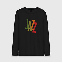 Лонгслив хлопковый мужской Jazz retro in color, цвет: черный