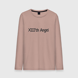 Лонгслив хлопковый мужской XIIIth angel, цвет: пыльно-розовый